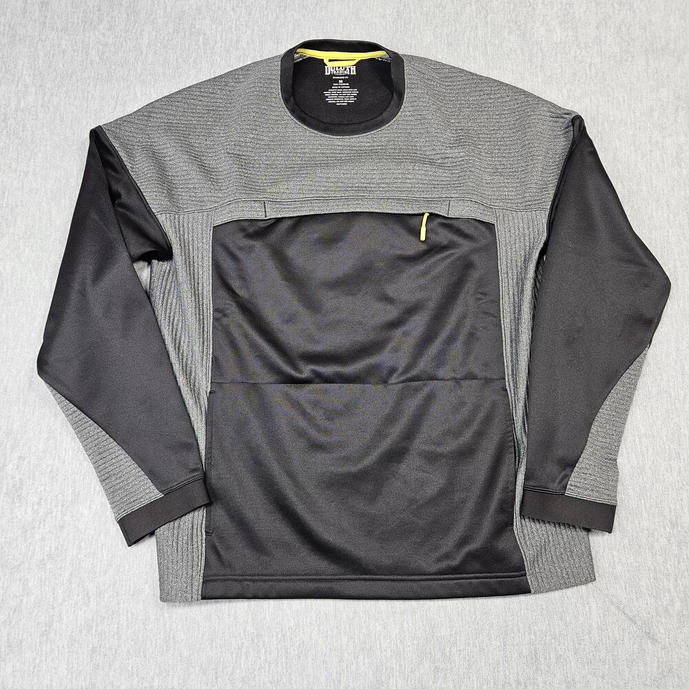 Duluth Trading Co Shirt Mens M Black Gray Boundary Layer Fleece Sweatshirt